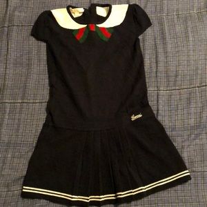 gucci navy blue dress